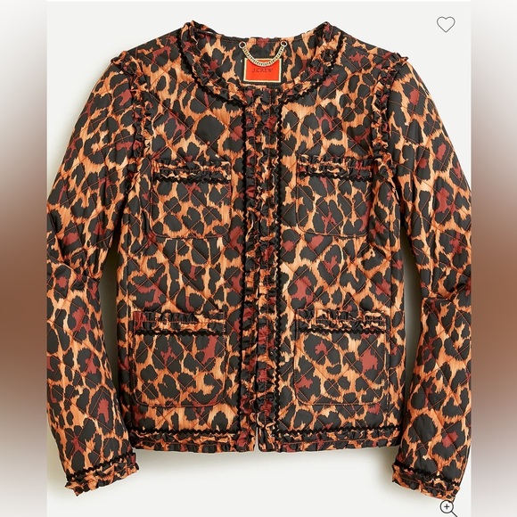 J. Crew Jackets & Blazers - J. Crew Animal Print Quilted Jacket